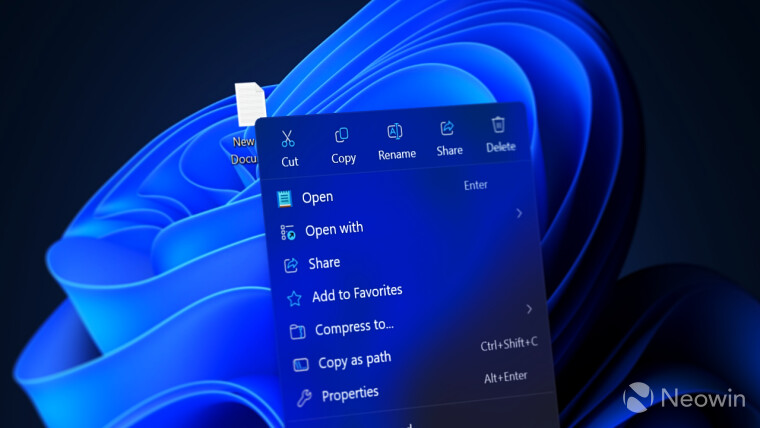 Windows 11 is getting new context menus, this time for Notepad