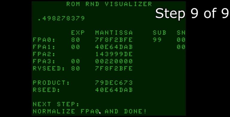 Exploring the TRS-80’s Color BASIC’s Random Number Function