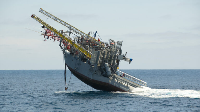 Here's How This Strange Ship Can Flip From Horizontal To Vertical At Sea