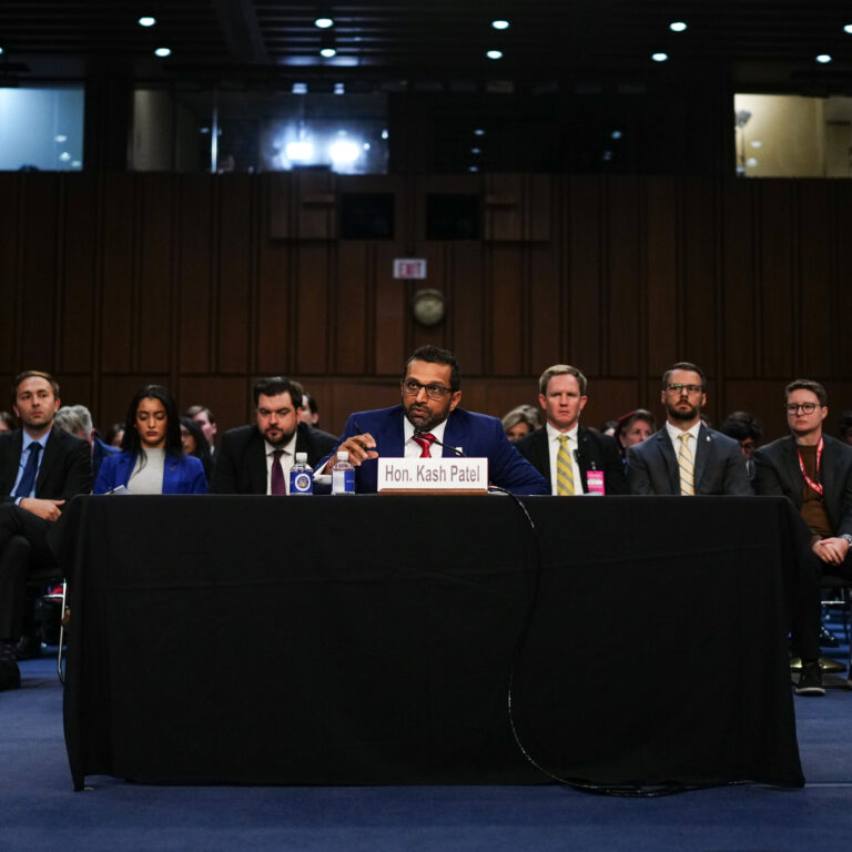 Patel Plays the Familiar Role of Pugilist at a Senate Hearing