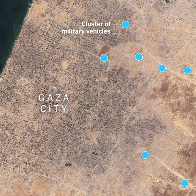 Satellite Images Show Israeli Military Buildup Around Gaza City
