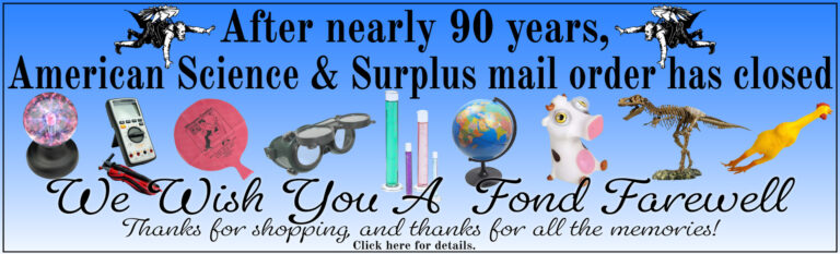 American Science and Surplus Ends Online Sales
