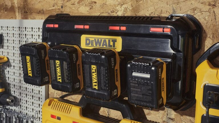 DeWalt's New Charging Station Can Charge Four Batteries At Once