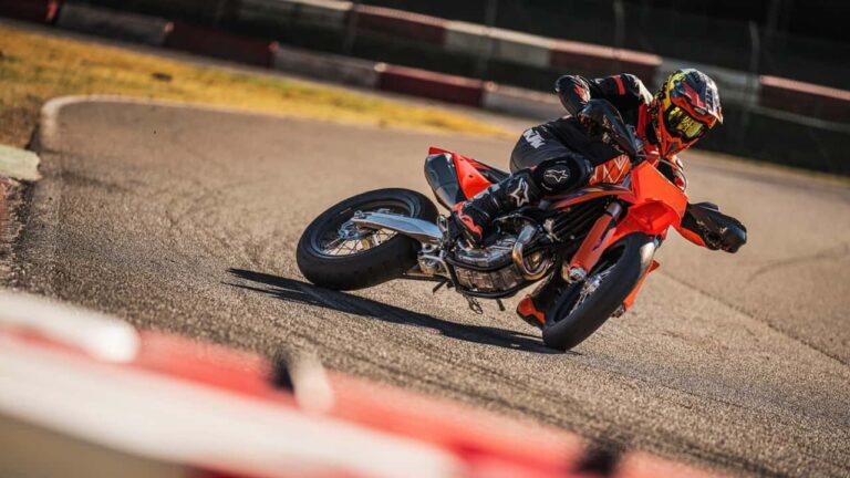 KTM 's Slidey Super Moto Motorcycle Gets Minor Updates and Way More Orange